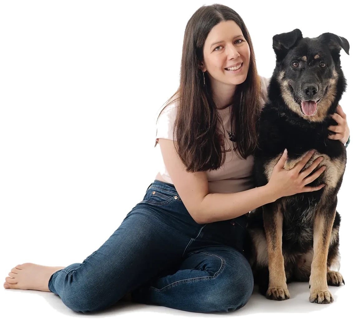 Mária Cirbusová s veľkým psom v salóne Paw SPA u Algora